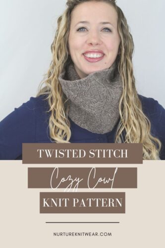 Easy Cable Knit Cowl Pattern Styled