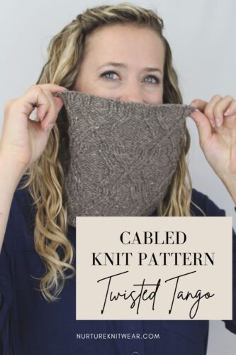 Easy Cable Knit Cowl Pattern Styled