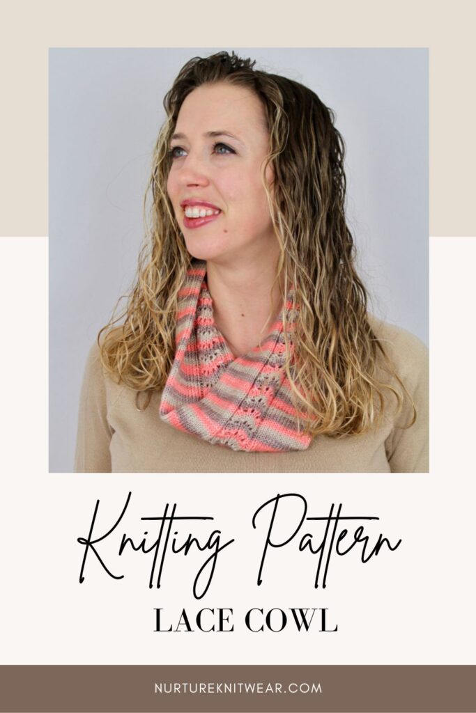 Vanilla Peach Cowl: An Easy Lace Knit Pattern