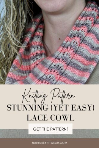 Vanilla Peach Cowl: An Easy Lace Knit Pattern