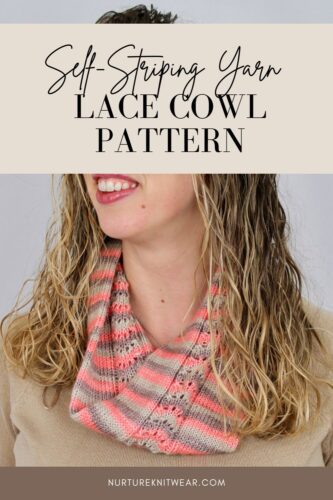 Vanilla Peach Cowl: An Easy Lace Knit Pattern