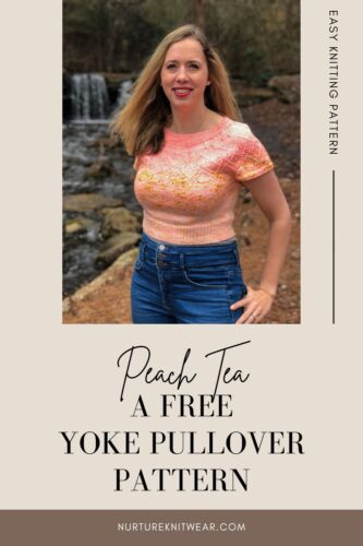 Peach Tea Tee: Free Knit Pattern for Short Sleeve Sweater