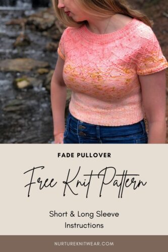 Peach Tea Tee: Free Knit Pattern for Short Sleeve Sweater