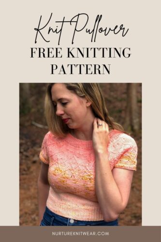 Peach Tea Tee: Free Knit Pattern for Short Sleeve Sweater