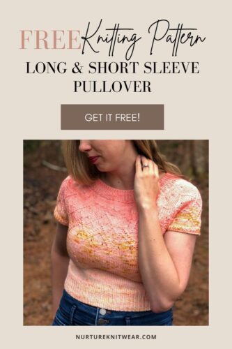 Peach Tea Tee: Free Knit Pattern for Short Sleeve Sweater
