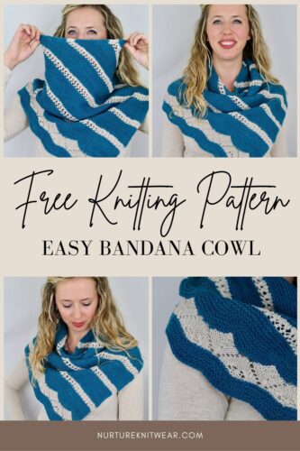 Tahitian Sunset: Free Cowl Pattern with Easy Lace Knitting Stitches
