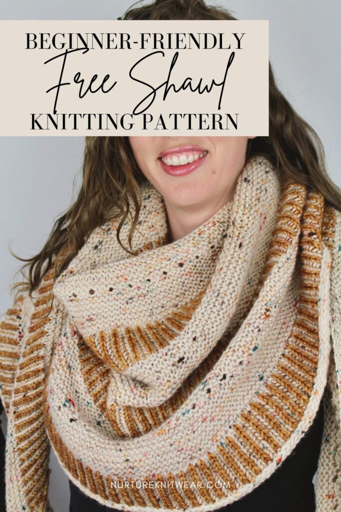 Moonbow: a beginner friendly free shawl knitting pattern