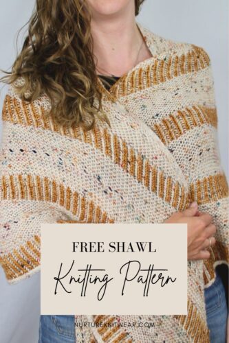 Moonbow: a beginner friendly free shawl knitting pattern