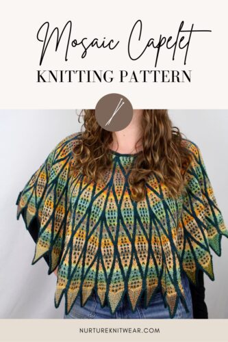 Painted Glass Capelet Knitting Pattern