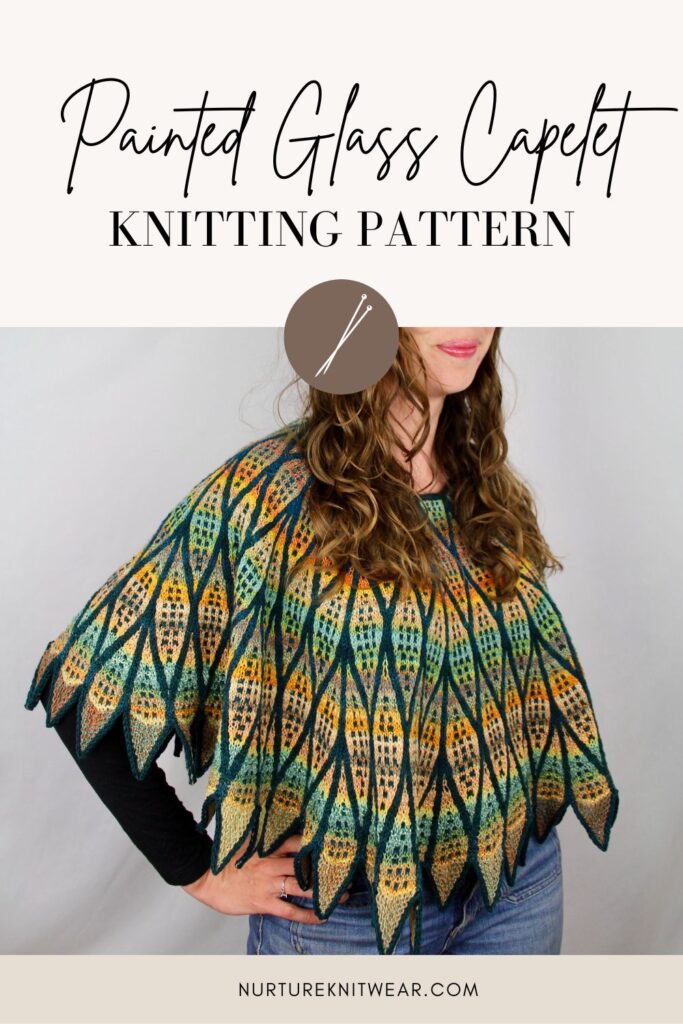 Painted Glass Capelet Knitting Pattern