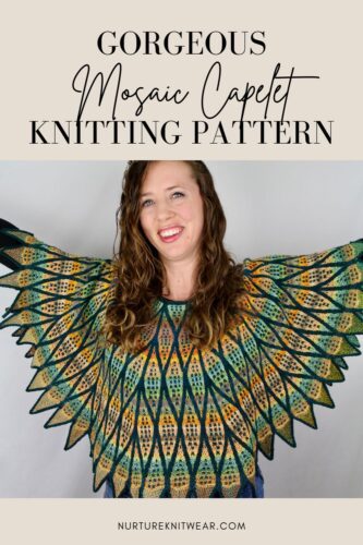 Painted Glass Capelet Knitting Pattern