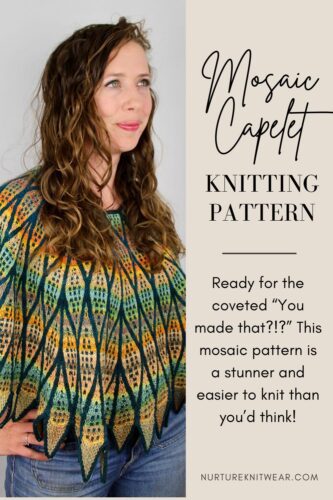 Painted Glass Capelet Knitting Pattern