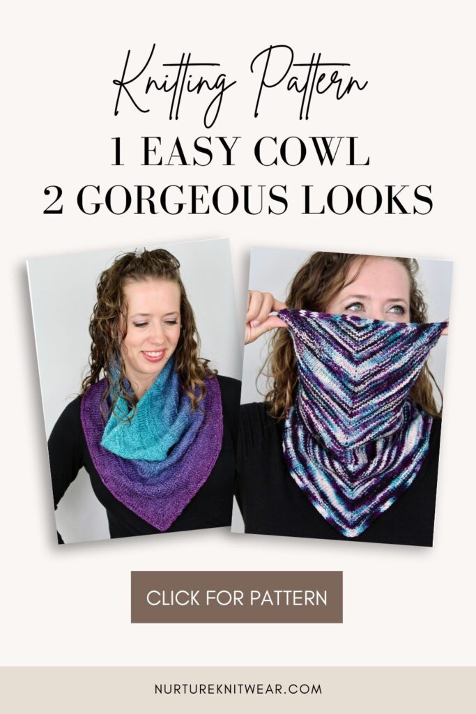 easy bandana cowl knitting pattern for beginners