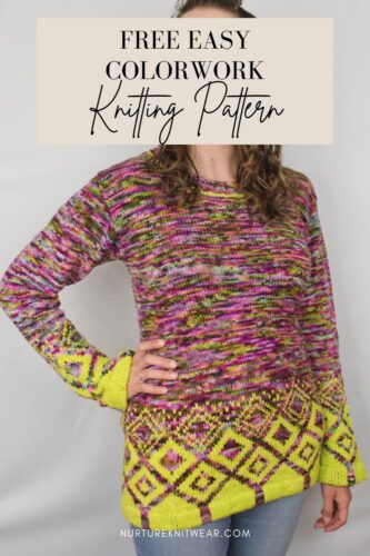 free sweater knitting pattern with colorwork