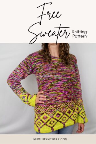 free sweater knitting pattern with colorwork