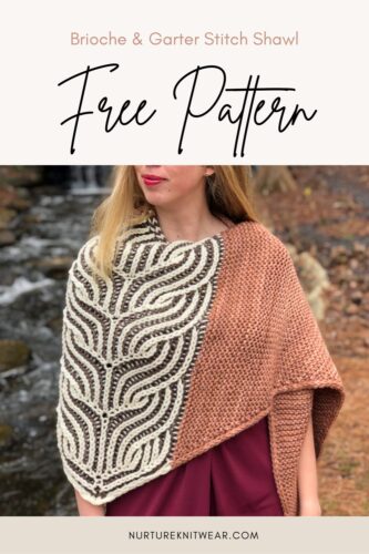 Fortnight, an easy shawl knitting pattern free