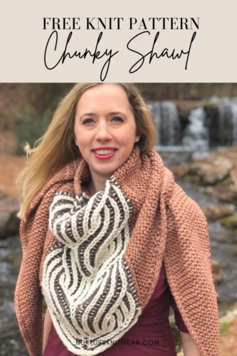 Fortnight, an easy shawl knitting pattern free