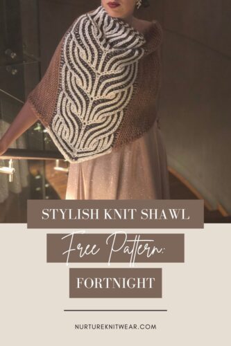 Fortnight, an easy shawl knitting pattern free
