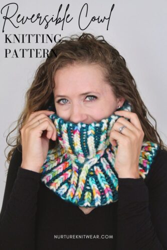 Brioche cowl knitting pattern