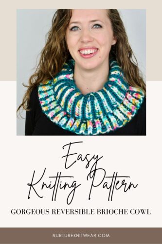 Brioche cowl knitting pattern