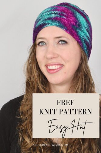 Free knit hat pattern with circular needles