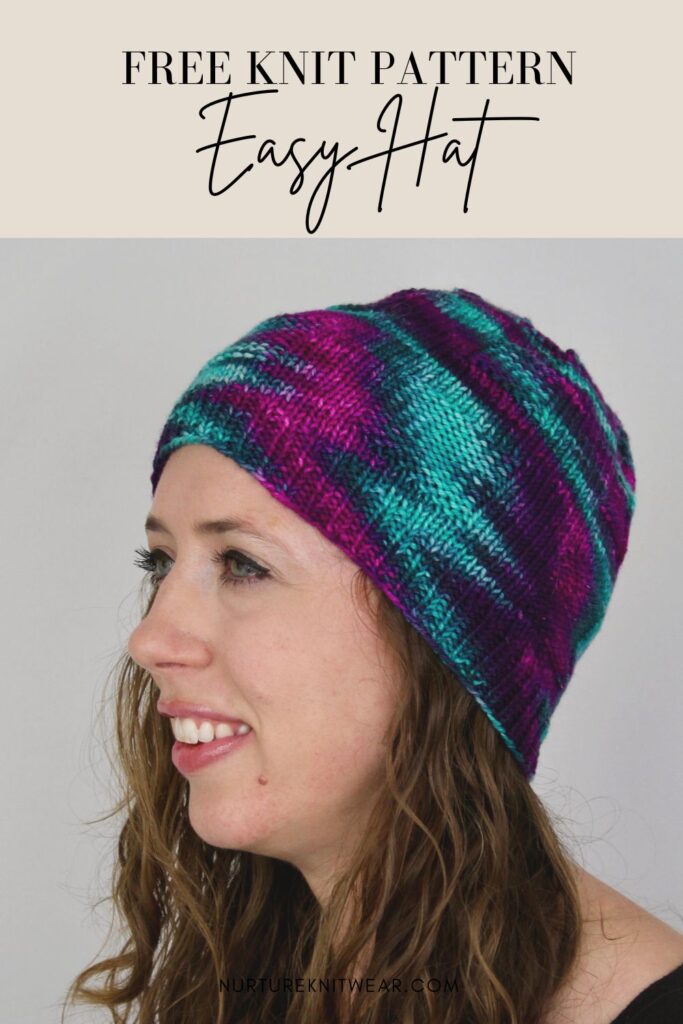 Free knit hat pattern with circular needles