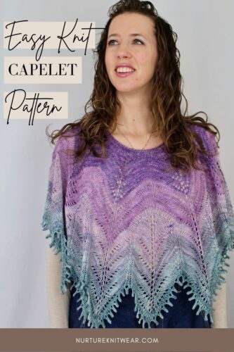 lace knit capelet knitting pattern