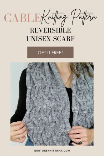 reversible cable scarf knitting pattern