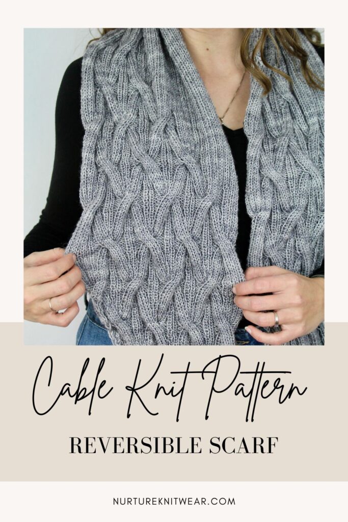 easy reversible cable scarf knitting pattern