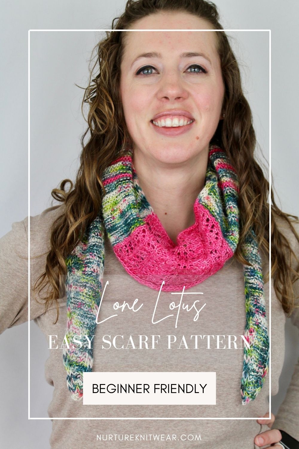 Lone Lotus: An Easy Knit Scarf Pattern for Spring