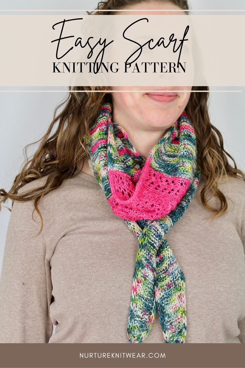 Lone Lotus: An Easy Knit Scarf Pattern for Spring