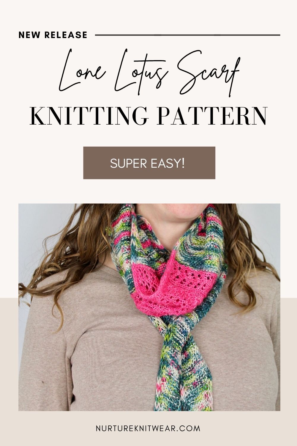Lone Lotus: An Easy Knit Scarf Pattern for Spring