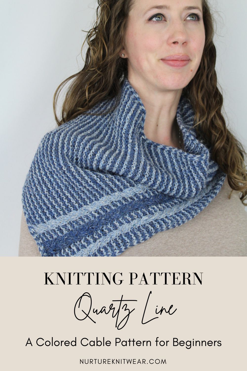 Quartz Line: An Easy Cowl Knitting Pattern + Striking Color Cables