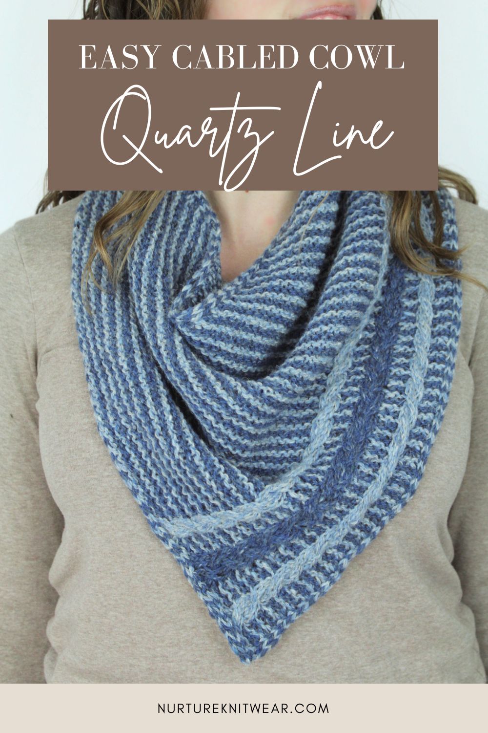Quartz Line: An Easy Cowl Knitting Pattern + Striking Color Cables