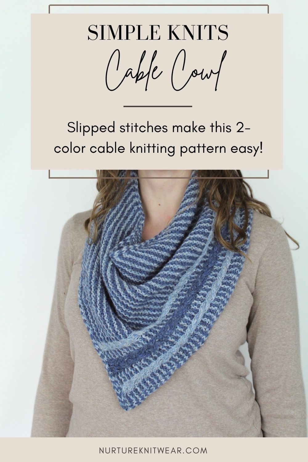 Quartz Line: An Easy Cowl Knitting Pattern + Striking Color Cables