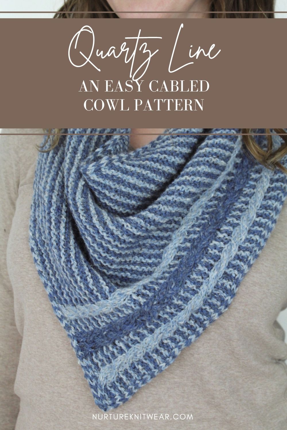 Quartz Line: An Easy Cowl Knitting Pattern + Striking Color Cables
