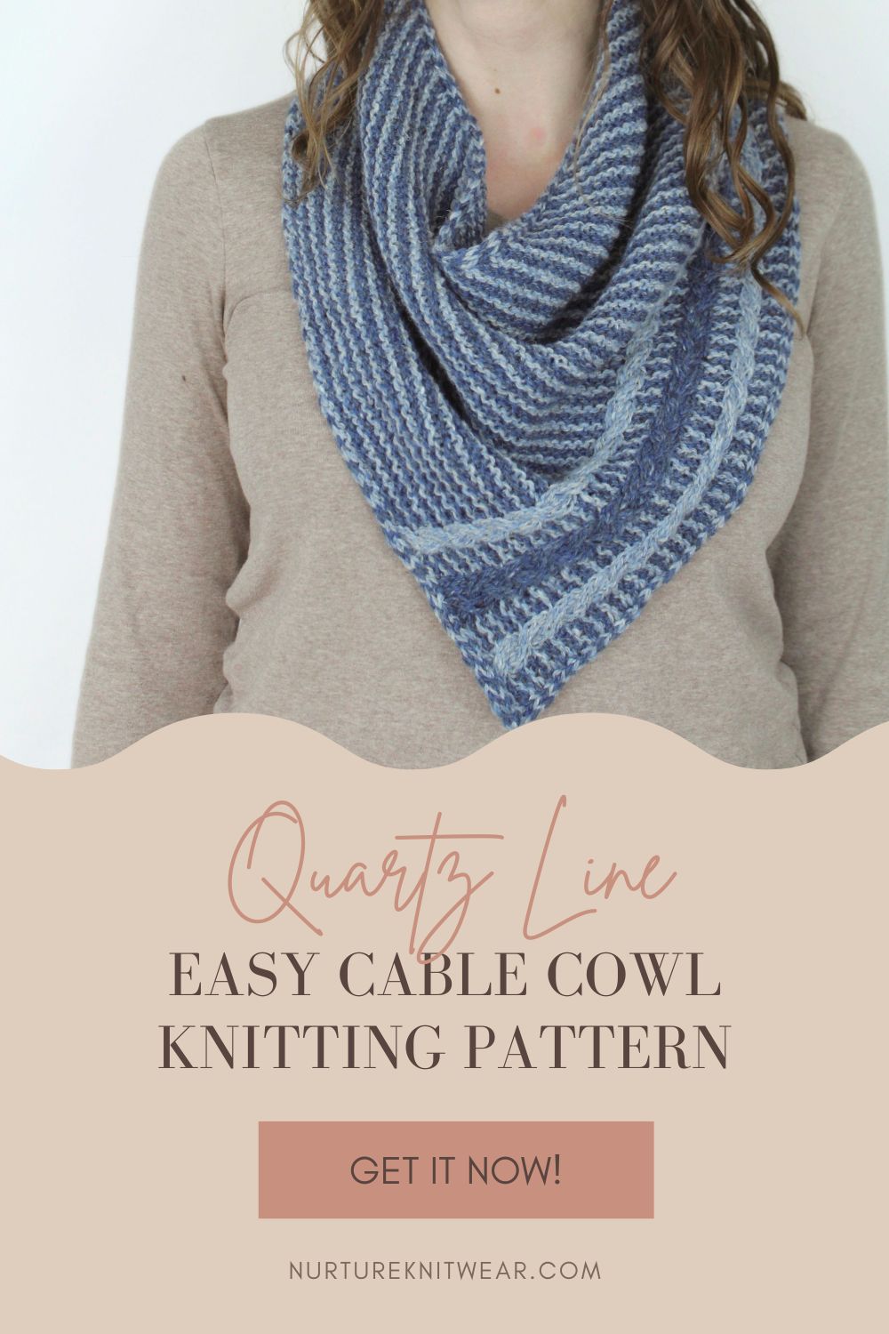 Quartz Line: An Easy Cowl Knitting Pattern + Striking Color Cables