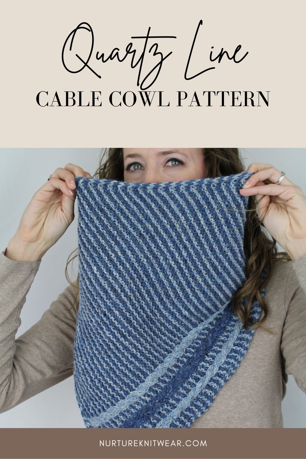 Quartz Line: An Easy Cowl Knitting Pattern + Striking Color Cables