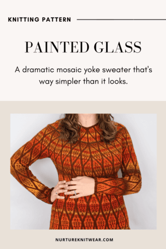 Painted Glass, a mosaic yoke sweater pattern