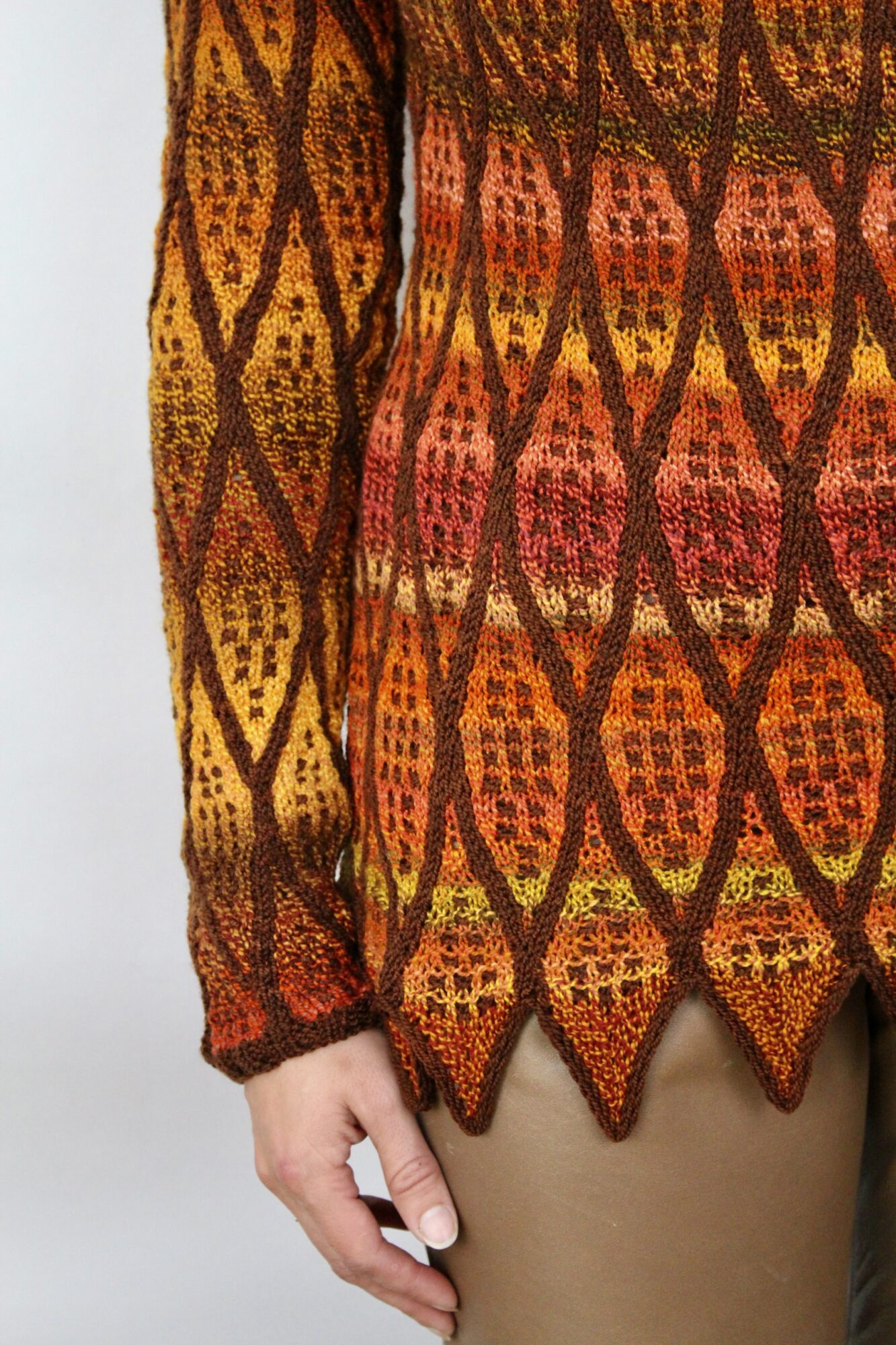 Painted Glass: A Mosaic Yoke Sweater Knitting Pattern That’s Easier Than It Looks