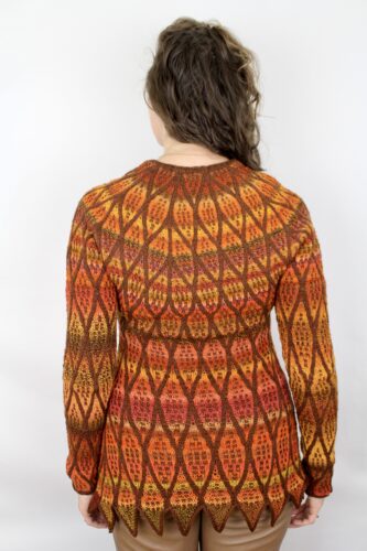 Back of Painted Glass mosaic pullover