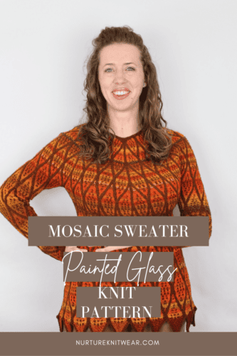 Painted Glass Pullover, a mosaic yoke sweater pattern